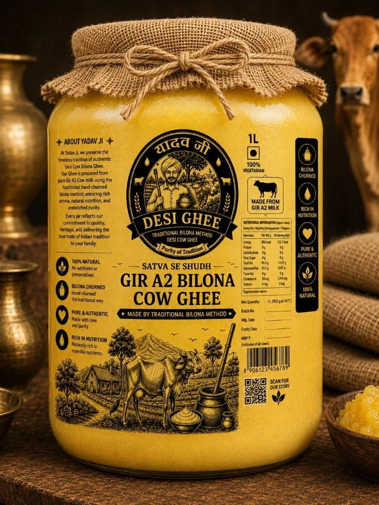 Yadav Ji Gir A2 Bilona Cow Ghee Jar